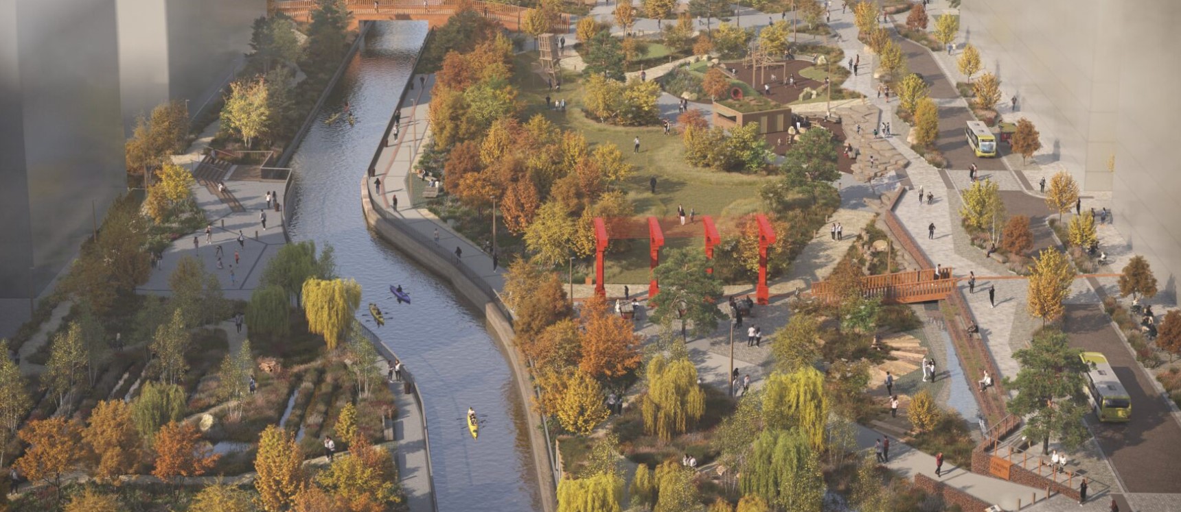 Central Park in Liverpool's dockland